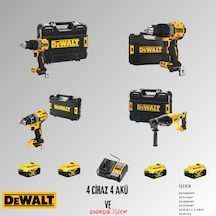 Dewalt DCD805NT + DCD800NT + DCD791NT + DCH133NT 4 Adet 5 Amper Akü + Şarj Aleti Set