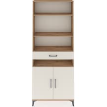 Arges Dolap 5 Raflı Tek Çekmeceli 2 Kapaklı 88x30x221 Çam-aytaşı Atlas Çam