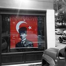 Atatürklü Stor Perde 150X200CM Özel Kumaşa Baskılı