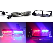 Space Flaş Led Çakarlı 16W Kırmızı-Mavi 8 Fonksiyonlu / Lapa176
