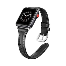 Watch 44mm Uyumlu Krd-28 Deri Zore Kordon-siyah