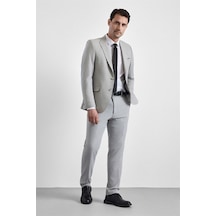 Süvari Gri Slim Sivri Yaka 6 Drop Takım Elbise Tk1020000357-s05 Süvari Gri Slim Sivri Yaka 6 Drop Takım Elbise Tk1020000357-s05