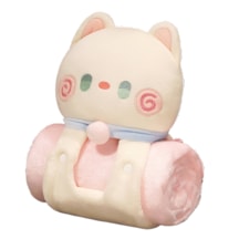 Karikatür Ofis Öğle Yemeği Molası Battaniye-beyaz