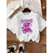 Noıssey Urban Pop Graphic Kadın Tişört Koleksiyonukod 5513 Beyaz