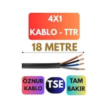 Öznur 4x1 Ttr Kablo Metre Seçenekli Siyah - 18 Metre