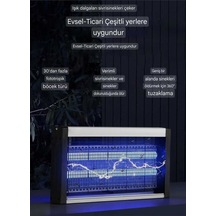 Sivrisinek Sinek Böcek Öldürücü Kovucu Yok Edici Mavi Işık 2x4 Watt