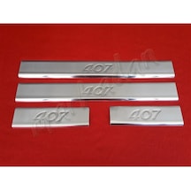 Markadan Peugeot 407 Krom Kapı Eşiği 2004-2010 4 Parça  Paslanmaz