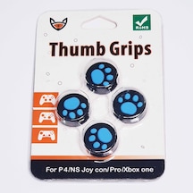 Playstation 4 Analog Koruyucu Silikon Kılıf Ps4 Analog Cap Grips Ps4 Aksesuar Blue