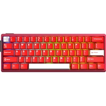 Aula Ag60 Pro Alüminyum Manyetik Klavye Hall Effect Aether Switch 8000hz Rgb Tkl Hot Swap Oyuncu Klavyesi Kırmızı