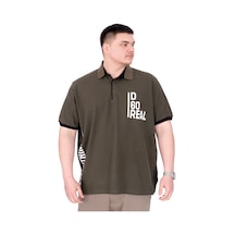 Mode Xl Büyük Beden Erkek T-shirt Polo Yaka Real U25309 Haki Haki