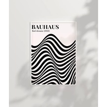 Çerçevesiz Poster Retro Bauhaus Tasarımı Grafik