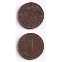 Almanya Nazi Almanyası 1 Reichspfennig 1937-39, Çt/ççt Eski Madeni Para