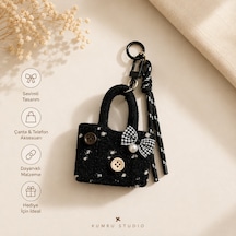 Kumru Studio Mini Çanta Charm Siyah Telefon Ve Çanta Aksesuarı