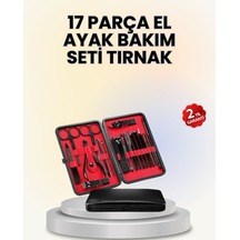 Northcity 17 Parçalık Deri Kaplamalı Manikür Seti - Paslanmaz Çelik & Kaymaz Parlatma Teknolojisi