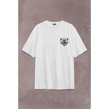 Angry Bear Head Kızgın Ayı Kafa Sırt Ön Baskılı Oversize Tişört Unisex T-shirt 001