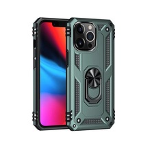 Apple İphone 13 Pro Max Kılıf Sofya Yüzüklü Silikon Kapak - Yeşil