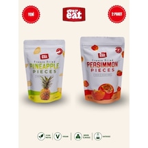 Evereat Ananas-cenent Hurması Freeze Dry Meyve Cipsi 2'li Paket Doğal Sağlıklı Atıştırmalık 1 Adet