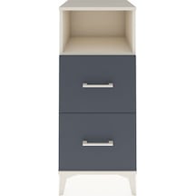 Hyperion Komodin Tek Raflı 2 Çekmeceli 44x44x106 Aytaşı-antrasit Aytaşı