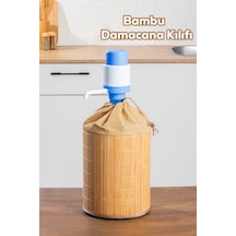 Porsima Pbt-592 Bambu Damacana Kılıfı Kumaş Korumalı İpli Hasır Kılıf 35 42cm 19lt Hasır