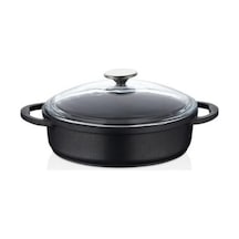 Titanium 26 Cm Döküm Karnıyarık Tencere Siyah Inox