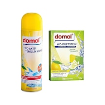 Tuvalet Temizleme Köpüğü Limon 500 Ml + Wc Kokusu Klozet Blok Askı Aparatlı 2x40 G