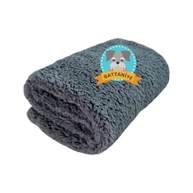 Kedi Köpek Battaniyesi Premium Peluş Evcil Hayvan Uyku Battaniyesi Yıkanabilir Gri 80x100