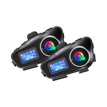 Q58-Max Radyolu Telsiz Özellikli 2 Kişi Bağlantılı Bluetooth Kask Kulaklık 2 Adet