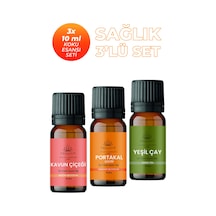 Sağlık Esansiyel Uçucu Koku Yağı Buhurdanlık Yağı Difüzör Esansı 3'lü Set 3x10ml Karışık