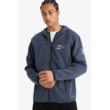 Defacto Defactofit Standart Fit Kapüşonlu İçi Yumuşak Tüylü Fermuarli Polar Hırka F3811ax25wnnv123 Lacivert-nv123