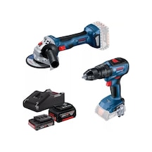 Bosch GSB 18V-50 Darbeli Delme/Vidalama + GWS 180-LI Taşlama Makinesi - 0615990M8S