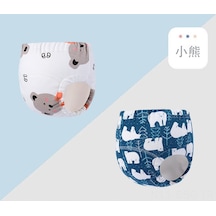 Springsun Yıkanabilir 6 Katmanlı Pamuklu Bebek Bez Pantolonu - Nefes Alabilir Ve Su Geçirmez 3 Numara