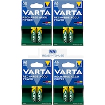 Varta 5716 2600 mAh AA Ni-MH Şarj Edilebilir Kalem Pil 4 x 2'li