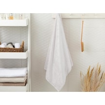 Beyaz Banyo Otel Havlusu 2 Adet, %100 Pamuk 1.Kalite 420 Gram