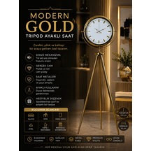 Modern Gold Tripod Ayaklı Saat