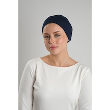 Hürrem Bone Lacivert Pratik Hazır Geçmeli İç Bone Viskon Fileli Nefes Alabilen 3014 02