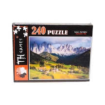 240 Parça Kutulu Puzzle - İsviçre Alp Dağları Manzarası Standart