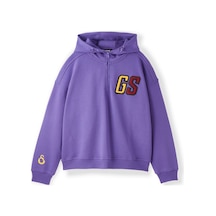 Gsstore Galatasaray Kadın Yarım Zip Hoodie K252107 Mor