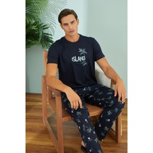 Sevim Erkek Kısa Kol Lacivert Pijama Takım C5t9n49 001