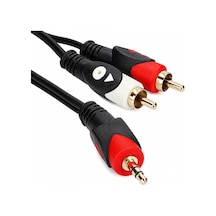 Primex Px-aux3r 3 Metre 3.5mm Aux To 2 Rca Ses Kablosu, Telefon Laptop Pc Tablet Ses Çıkışını Amfi Hoparlör Tv Ses Sistemine Bağlama Kablosu, Kırmızı Beyaz Rca Stereo Audio Kablo
