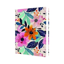Deffter Spring 2025 Flowers Sert Kapak 14x20 Çizgili 64954-9 Standart