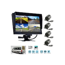 7'' Dvr Araç Monitör Set 4 Kameralı Sd Kayıt'lı Full Hd Rose Mr-08
