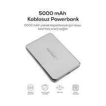 Xenon Smart Kablosuz Powerbank 15W 5000 mAh, Manyetik, 22.5W PD USB-C, İnce Alüminyum Gövde (X6440)