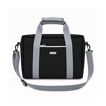 Microcase 4 Bölmeli Geniş Hacim Dayanıklı Spor Seyahat Malzeme Çantası Medium Al5583 Siyah