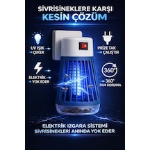 Priz Tipi Sivrisinek Öldürücü Uv Işıklı Elektrikli Sinek Kovucu 360 Etkili