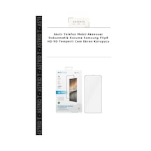 Akıllı Telefon Mobil Aksesuar Dokunmatik Koruma Samsung  Uyumlu Flip8 Hd 9d Temperli Cam Ekran Koruyucu