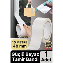 1 Adet Ekstra Güçlü Dayanıklı Su Geçirmez Sızdırmaz Yalıtım İzolasyon Beyaz Tamir Bandı 10 Mt 48 Mm