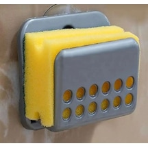 Bulaşık Süngeri Askısı Yapışkanlı Vantuzlu Lavabo Tutacağı, Pratik Mutfak Düzenleyici