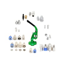 13 Kalıplı (Yeşil) Kuşgözü Çıtçıt Rivet Çakma Düğme Kaplama Presi