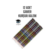 12 Adet Gamer Kurşun Kalem Türk Malı Çok Renkli