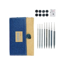 Knitpro Indigo Ahşap Değiştirilebilir Misinalı Şiş Seti 20643